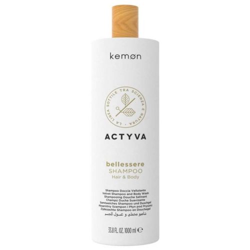 Kemon Actyva Bellessere Shampoo 1000 ml Apply a small amount to wet hair and body. Massage gently to create a rich lather, then rinse thoroughly. Repeat if necessary.