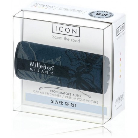Millefiori Milano Icon Car Air Freshener Silver Spirit Textil Floral Millefiori Milano Icon Car Air Freshener Silver Spirit Textil Floral