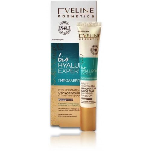 Eveline Bio Hyaluron Expert Lifting Multi-Nourishing Eye and Eyelid 20 ml Eveline Bio Hyaluron Expert Lifting Multi-Nourishing Eye and Eyelid 20 ml