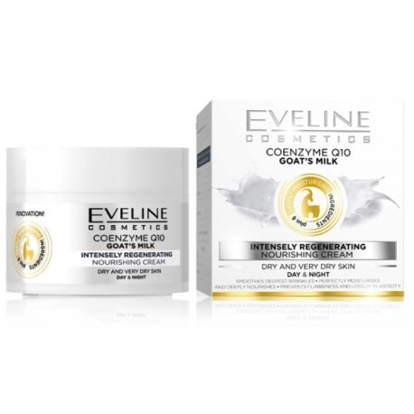 Eveline COENZYME Q10 Goat's Milk Intensely Regenerating Day Night Cream 50 ml Eveline COENZYME Q10 Goat's Milk Intensely Regenerating Day&Night Cream 50 ml