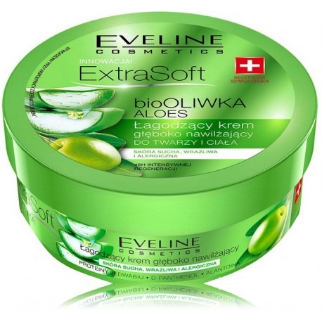 Eveline Extra Soft BioOLIVE Aloe Moisturising Face and Body Cream 200 ml