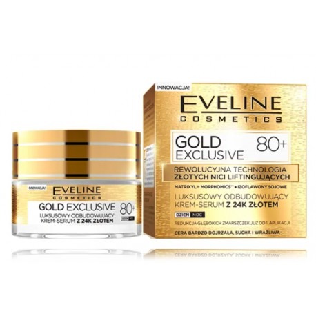 Eveline Gold Exclusive Luxurious Regenerating Cream Serum 80+ 50 ml Eveline Gold Exclusive Luxurious Regenerating Cream Serum 80+ 50 ml