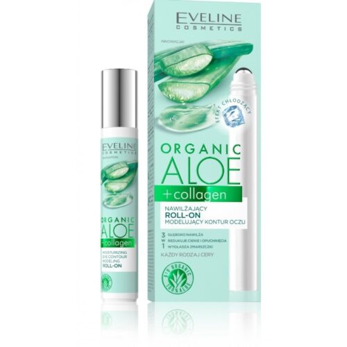 Eveline Organic Aloe+Collagen Moisturizing Roll On Eye Contour 15 ml Eveline Organic Aloe+Collagen Moisturizing Roll On Eye Contour 15 ml