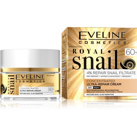 Eveline Royal Snail Concentrated Ultra-Repair Cream 60+ 50 ml Eveline Royal Snail Concentrated Ultra-Repair Cream 60+ 50 ml