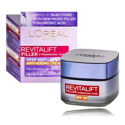 L´Oréal Paris Revitalift Filler Hyaluronic Acid Anti-Wrinkle Cream SPF 50 50 ml