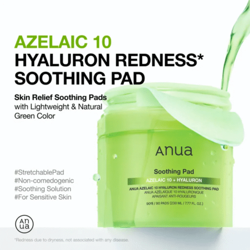 Anua Azelaic 10 Hyaluron Redness Soothing Pad