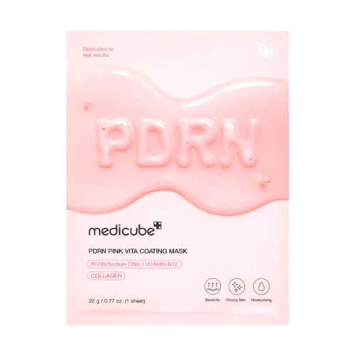 Mirdzumu piešķiroša auduma maska Medicube PDRN Pink Vita Coating Mask