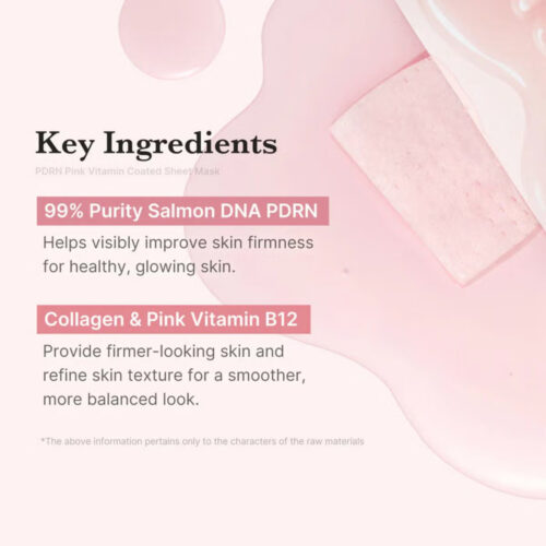Mirdzumu piešķiroša auduma maska Medicube PDRN Pink Vita Coating Mask